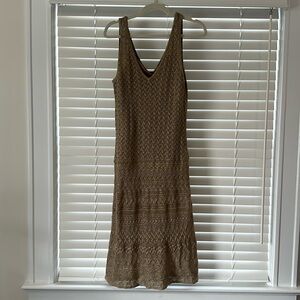 Ralph lauren gold knit dress